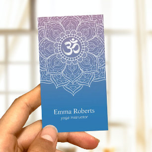 Yoga- & meditationläraremandalaen Namaste Om Visitkort