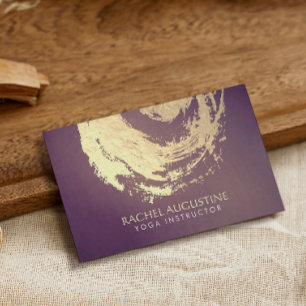 Yoga-meditationsinstruktör Lila Guld ZEN-symbol Visitkort