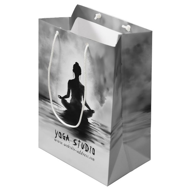 Yoga-meditationsinstruktör lotuspos ink-målning (Framsidan Vinklad)