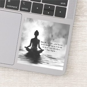 Yoga-meditationsinstruktör lotuspos ink-målning klistermärken