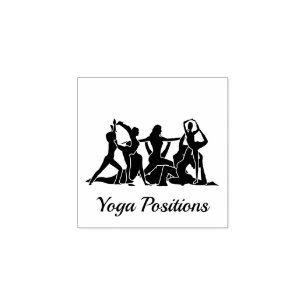 Yoga Meditationspositioner Gymdansare Stämpel