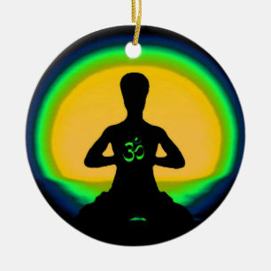 Yoga-medling Julgransprydnad Keramik