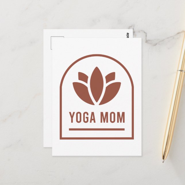 Yoga mom yogi mother boho chic aesthetic vykort (Fram/Back In Situ)