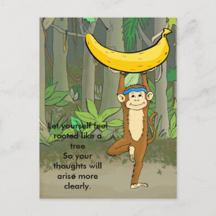 Yoga Monkey Vykort