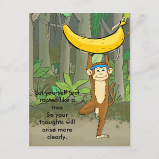Yoga Monkey Vykort