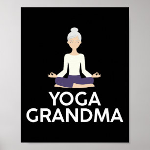 Yoga Mormor - Cool Mediterande Mormor T Tröja Poster