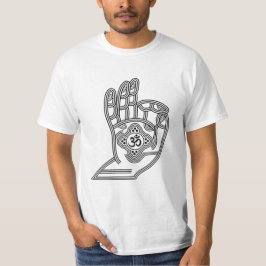 Yoga Mudra med Om och ditt namn T-Shirt
