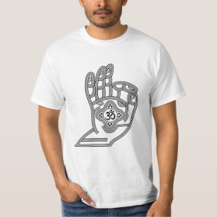 Yoga Mudra med om och ditt namn T-Shirt
