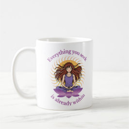 Yoga Mug – Spiritual Gift for Women, Calm Vibes Kaffemugg