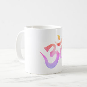 Yoga Mugg, Mantra Om, Waterololor om Mugg