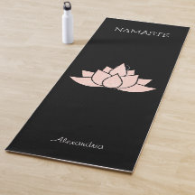 Yoga Namaste Blek Rosa Lotus Girl Pose Graphic