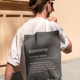 Yoga Namaste Definition modern svart instruktör Tygkasse