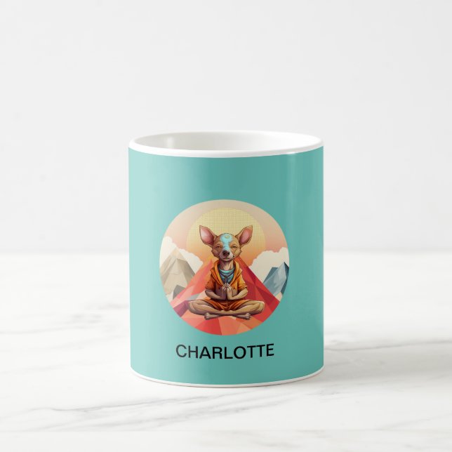 Yoga - Namaste - Hund Kaffemugg (Center)