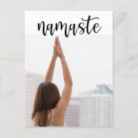 Yoga Namaste Kvinna poserar yoga