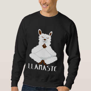 Yoga Namaste Lama Djurälskare Punskjorta Lång Ärmad Tröja