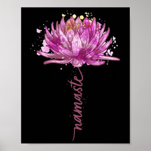 Yoga Namaste Lotusblomma Yoga Nymfon Yoga Liten Poster