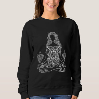 Yoga Namaste Måne Buddha Position T Shirt