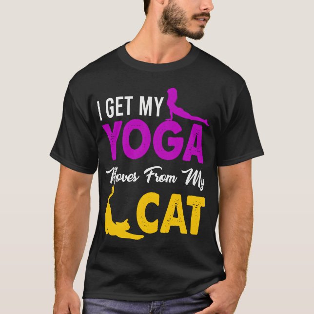 Yoga Namaste Mehndi Cat Cat Dam Cat Friend-vän T Shirt (Framsida)
