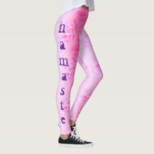 Yoga Namaste Rosa Lila Sporty Chic Comfy Mysigt Leggings