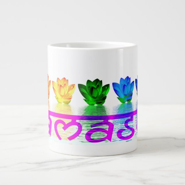 Yoga Namaste Tea eller kaffe Mugg Jumbo Mugg (Framsidan)