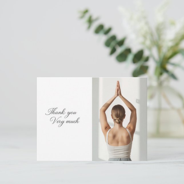 Yoga Namaste Thank You Card Vykort (Stående Fram)