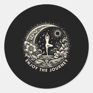 Yoga njoy the Journey Runt Klistermärke