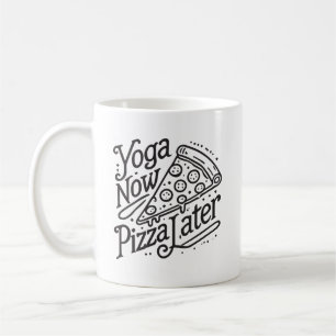 Yoga Now Pizza Later-Funny Fitness Kaffemugg