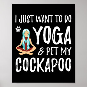 Yoga och Apoo-hund för rolig hundmamma presentidé Poster