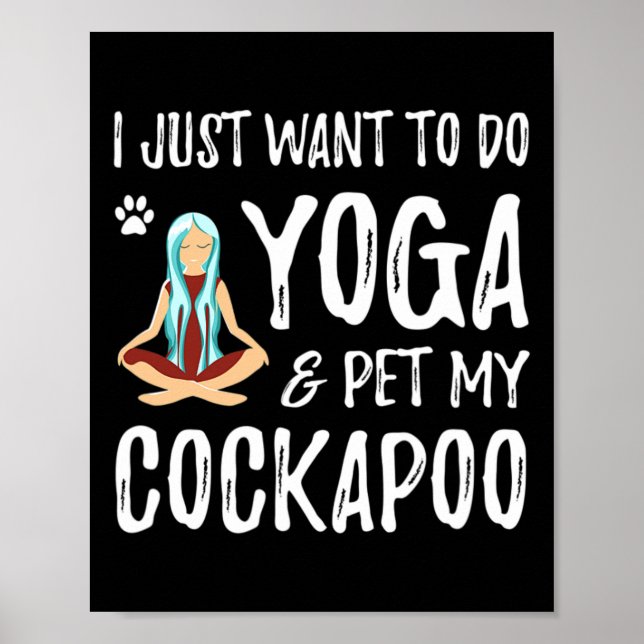 Yoga och Apoo-hund för rolig hundmamma presentidé  Poster (Framsidan)