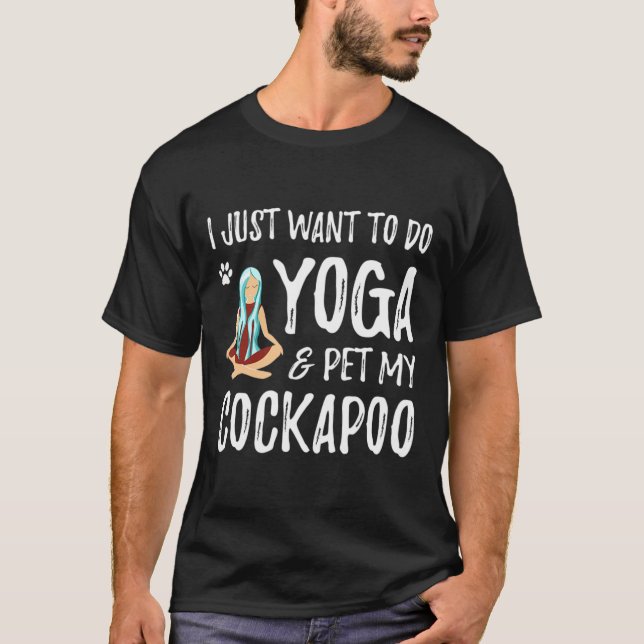 Yoga och Apoo-hund för rolig presentidé till hundm T Shirt (Framsida)