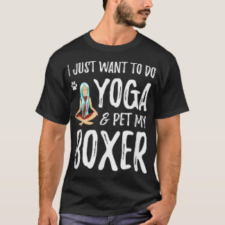 Yoga och Boxer för Rolig hund Mamma Gift Idea T Shirt