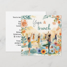 Yoga och Brunch Inbjudningar