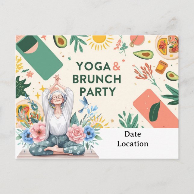 Yoga- och Brunch-partiets inbjudan (Framsida)
