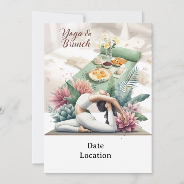 Yoga- och Brunch-partiets inbjudan (Framsida)