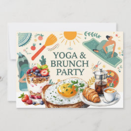 Yoga och Brunch Party Inbjudningar