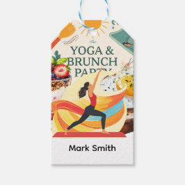 Yoga och Brunch Party Presentetikett