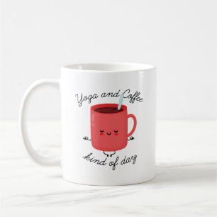 Yoga och kaffe kaffemugg