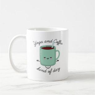 Yoga och kaffe kaffemugg