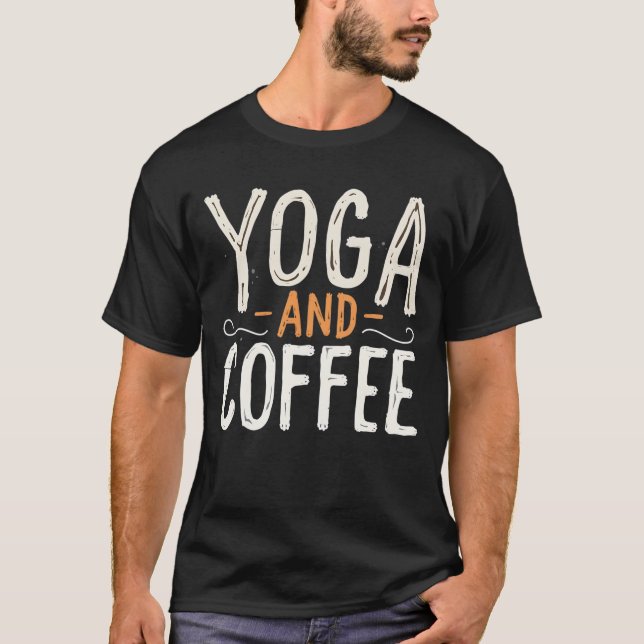Yoga och kaffe t shirt (Framsida)