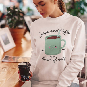 Yoga och kaffe t shirt