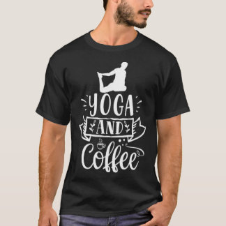 Yoga- och kaffekampanj beroende t shirt