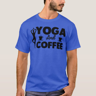 Yoga och kaffet-shirt tjej t shirt