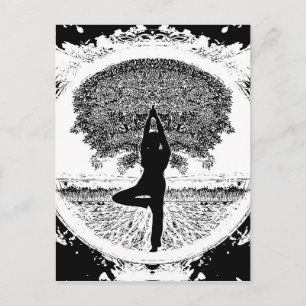 Yoga och Livets träd Vykort