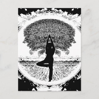 Yoga och Livets träd Vykort