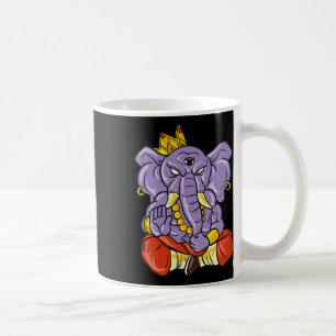 Yoga och meditation Ganesh elefant med tre ögon Kaffemugg