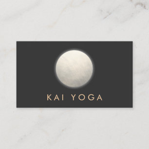 Yoga och Meditation Teacher Silver Zen Circle Visitkort
