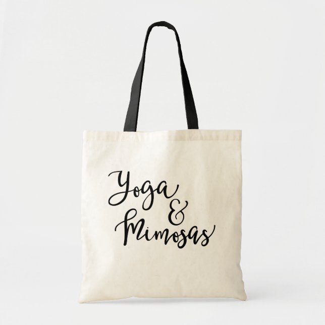 Yoga och Mimosastotot hänger lös Tygkasse (Framsidan)