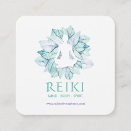 Yoga och Reiki visitkortar Fyrkantigt Visitkort
