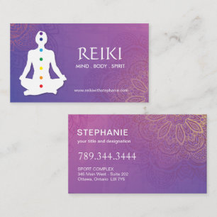 Yoga och Reiki visitkortar Visitkort