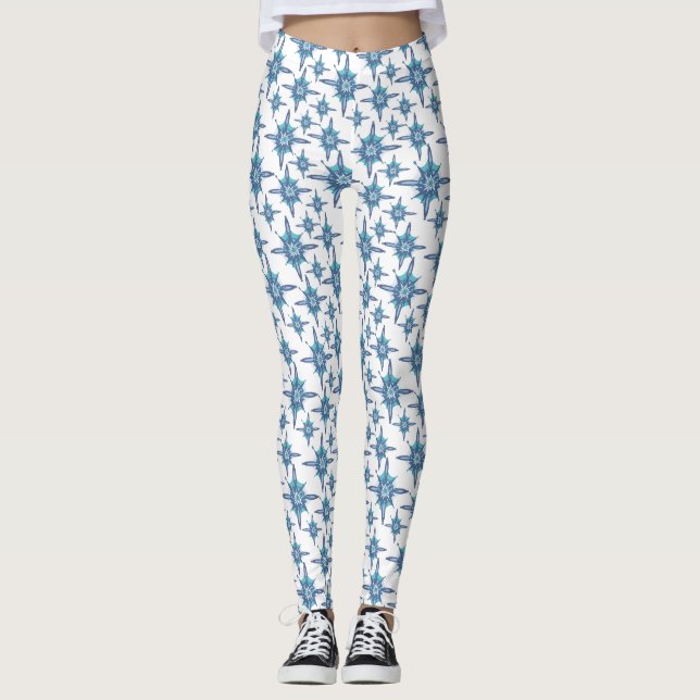 Yoga och snowflake leggings (Framsida)